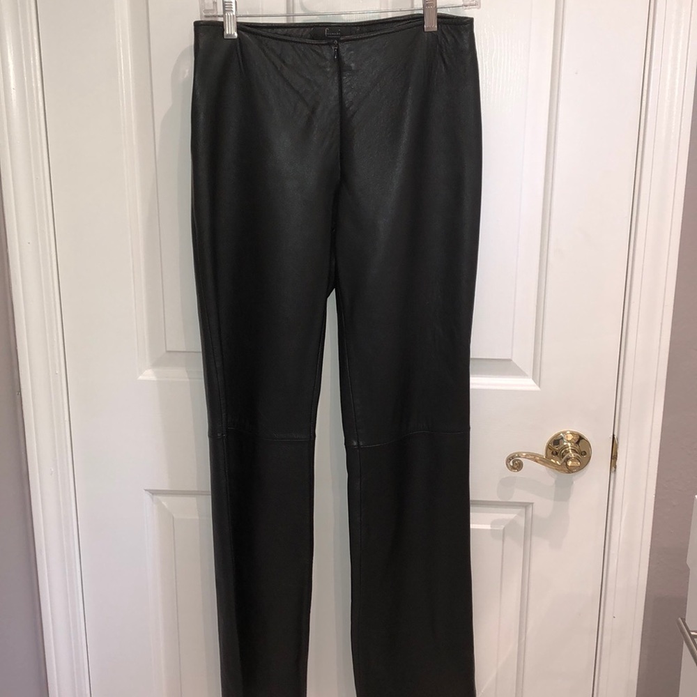 Black Genuine Lamb Skin Pants